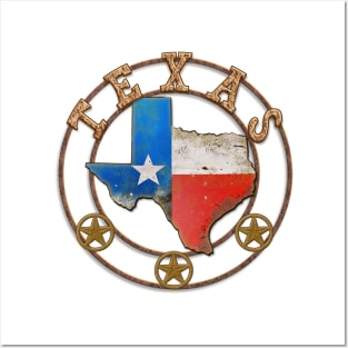 Texas Lone Star Map Wrought Iron Barn Art Posters and Art